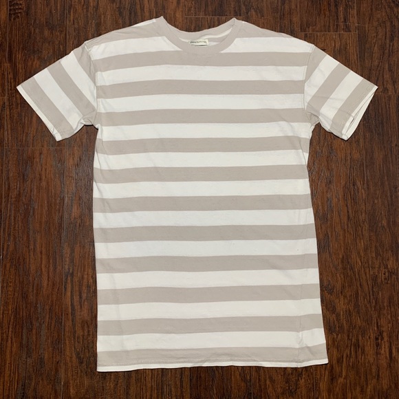 Urban Outfitters Other - Urban Outfitters White/Tan Striped T-shirt